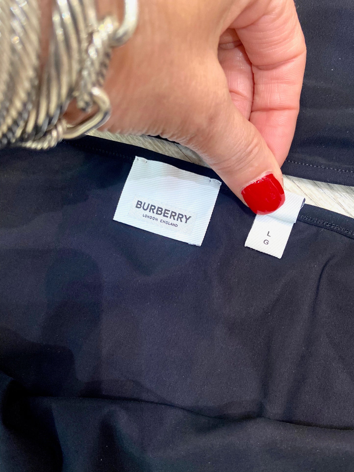 BURBERRY BLACK TWO-PIECE SWIMSUIT