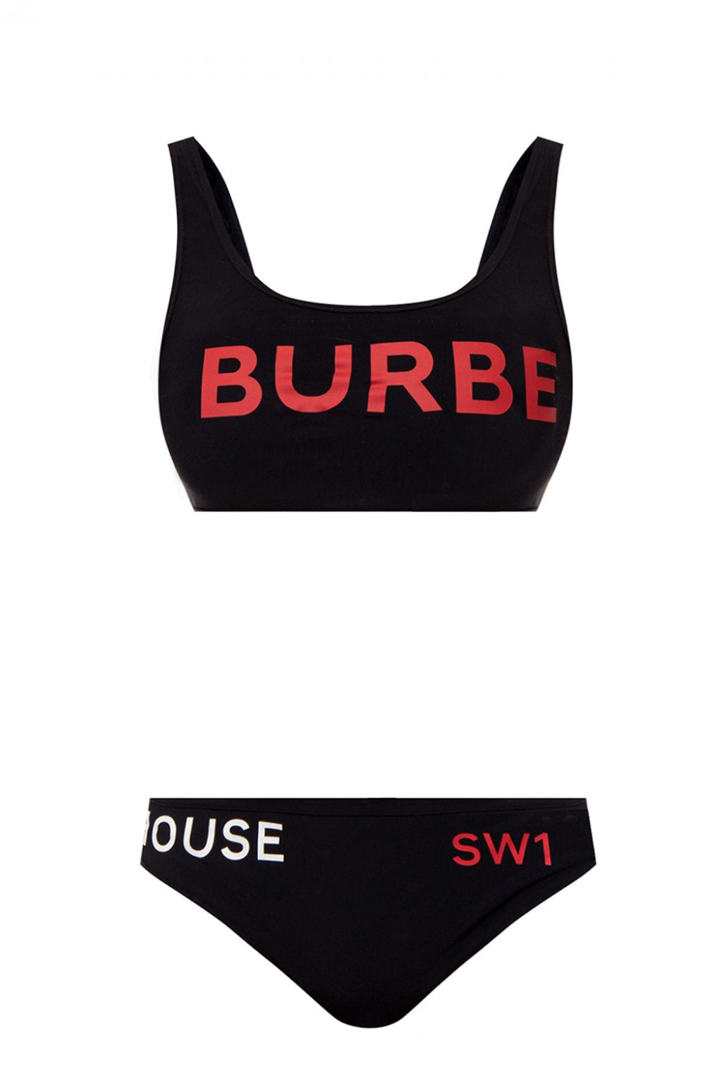 BURBERRY BLACK TWO-PIECE SWIMSUIT