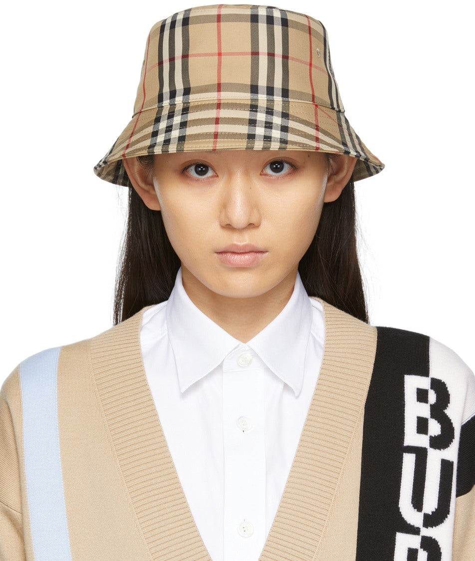 BURBERRY VINTAGE CHECK BUCKET HAT