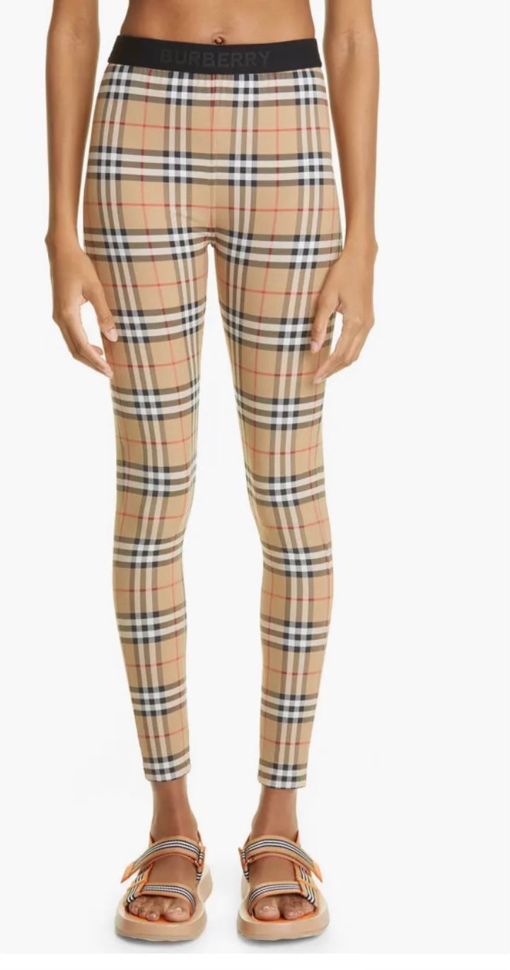 BURBERRY VINTAGE CHECK LEGGINGS