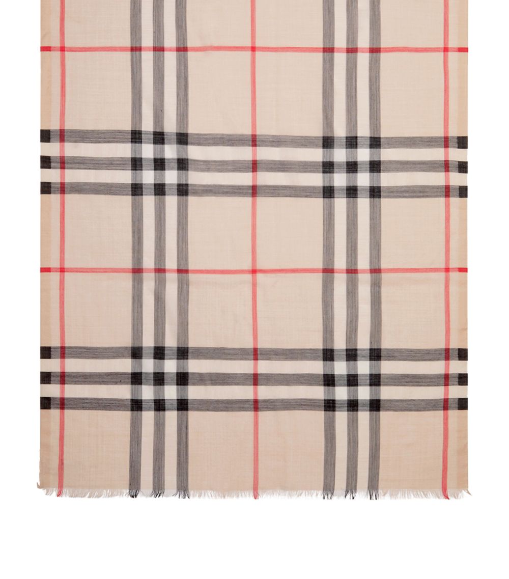 BURBERRY VINTAGE CHECK WOOL SILK BLEND SCARF