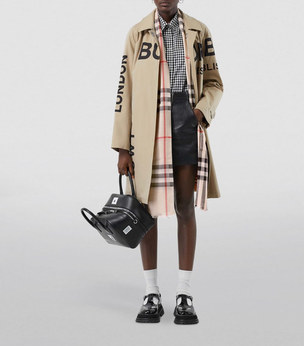 BURBERRY VINTAGE CHECK WOOL SILK BLEND SCARF