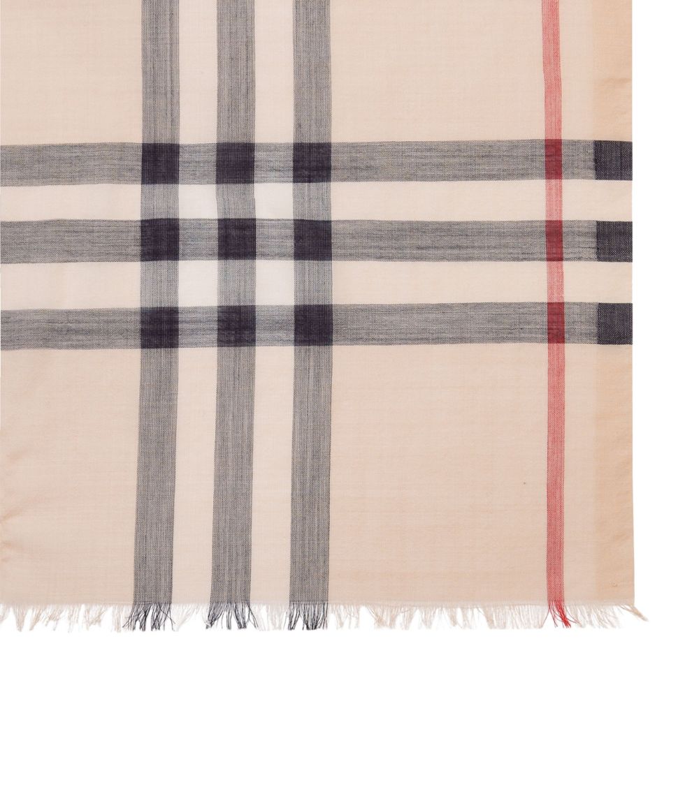 BURBERRY VINTAGE CHECK WOOL SILK BLEND SCARF