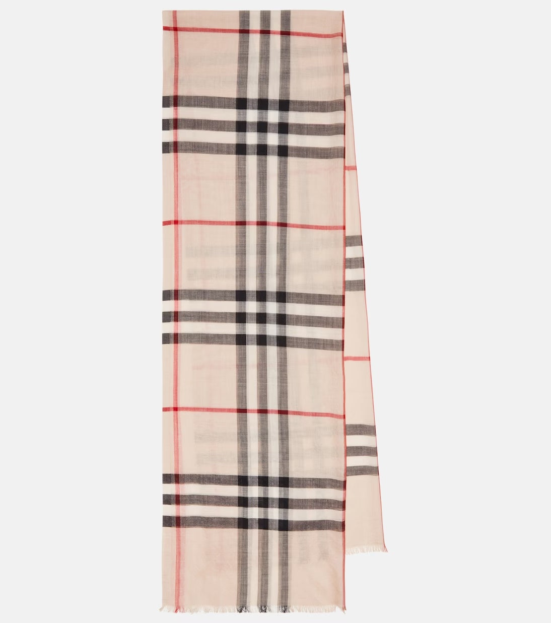 BURBERRY VINTAGE CHECK WOOL SILK BLEND SCARF