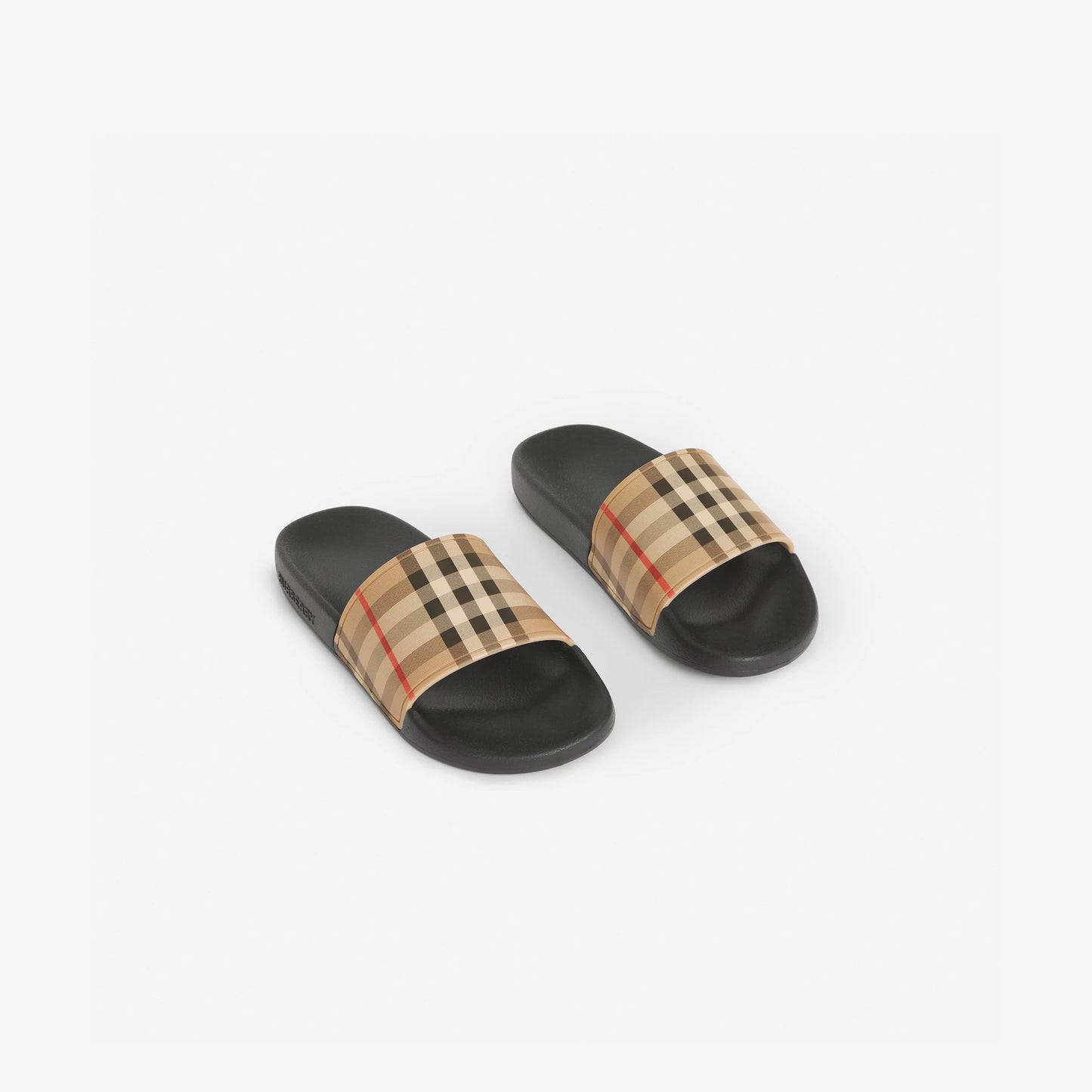 BURBERRY KIDS VINTAGE CHECK SLIDES