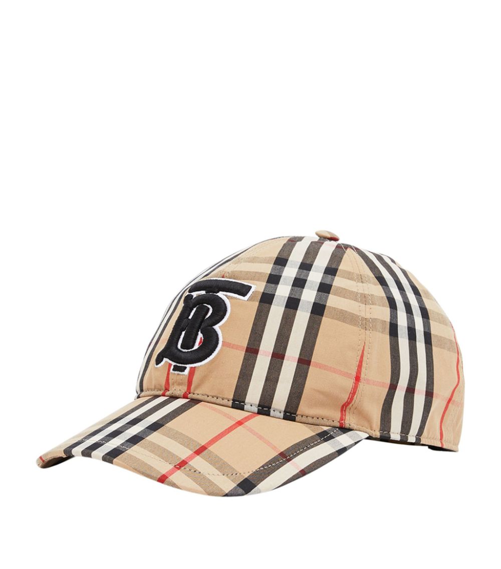BURBERRY VINTAGE CHECK TB MONOGRAM BASEBALL CAP