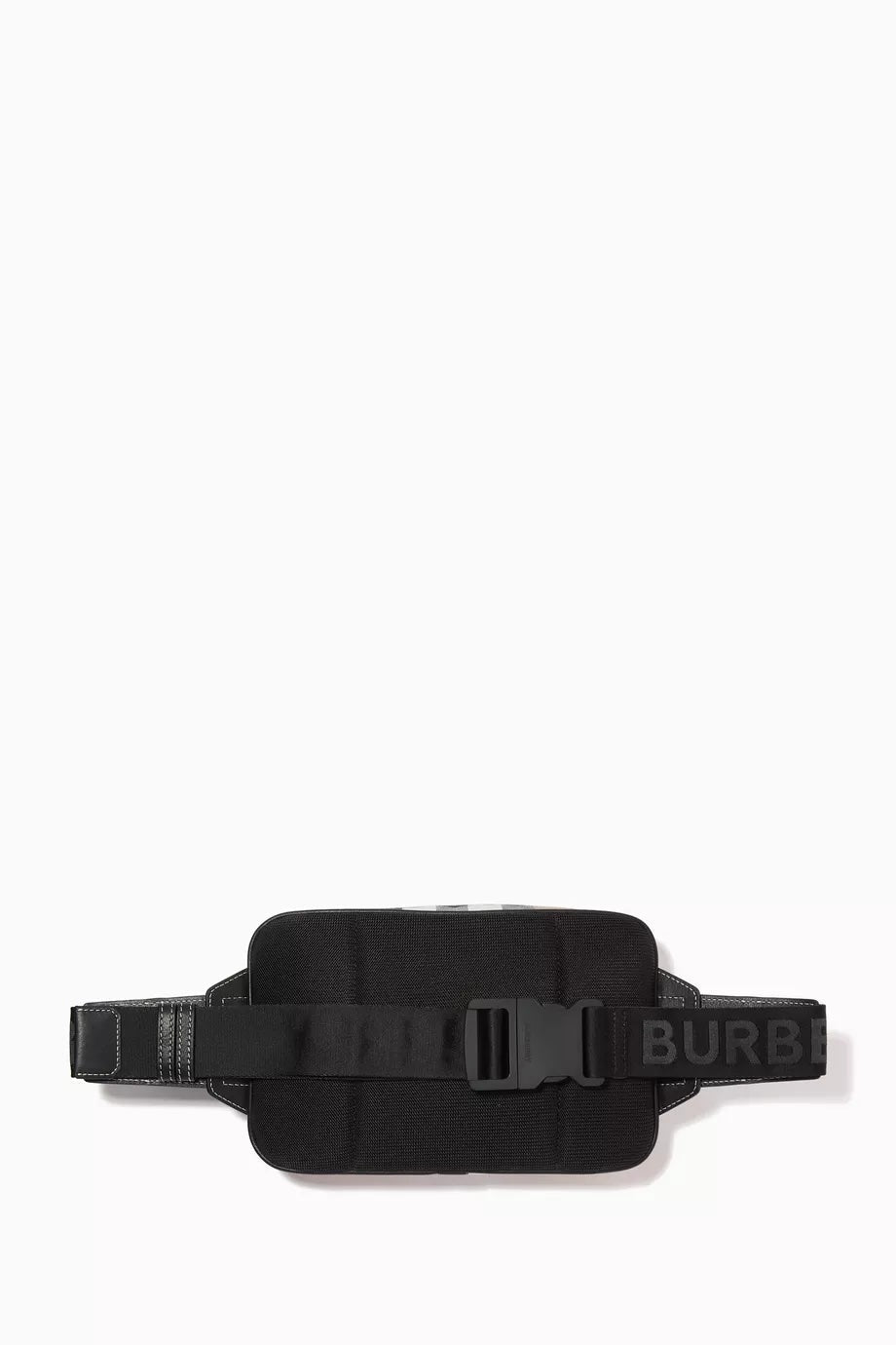 BURBERRY WEST CHECK CANVAS BELT BAG IN BIRCH BROWN