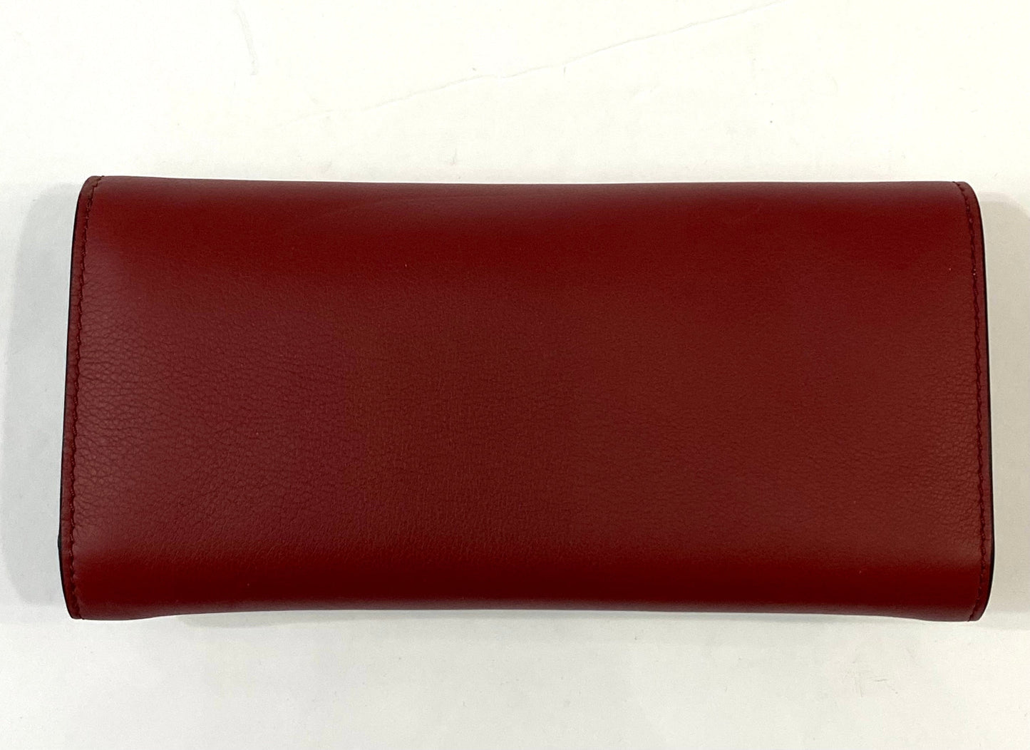 BURBERRY EQUESTRIAN KNIGHT EMBOSSED CALFSKIN LEATHER LONG WALLET