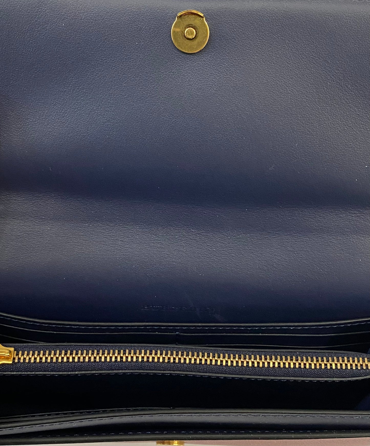 BURBERRY EQUESTRIAN KNIGHT EMBOSSED CALFSKIN LEATHER LONG WALLET