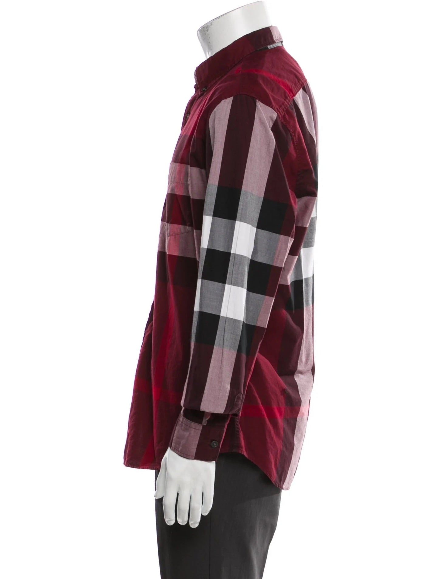 BURBERRY BRIT PLAID BUTTON DOWN SHIRT