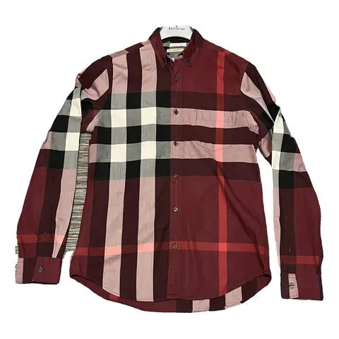 BURBERRY BRIT PLAID BUTTON DOWN SHIRT