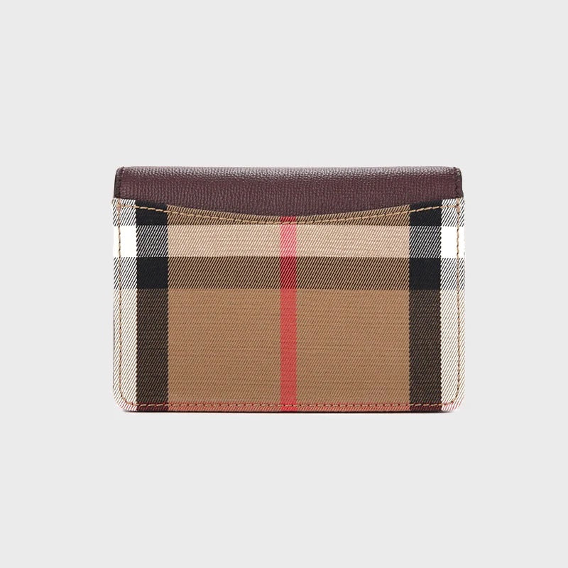 BURBERRY HAMPSHIRE HOUSE CHECK MAHOGANY CROSSBODY BAG