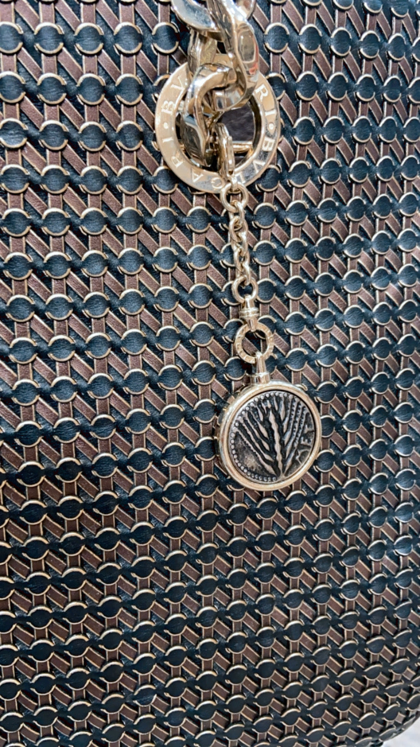 BVLGARI MONETE LEATHER TOTE BAG
