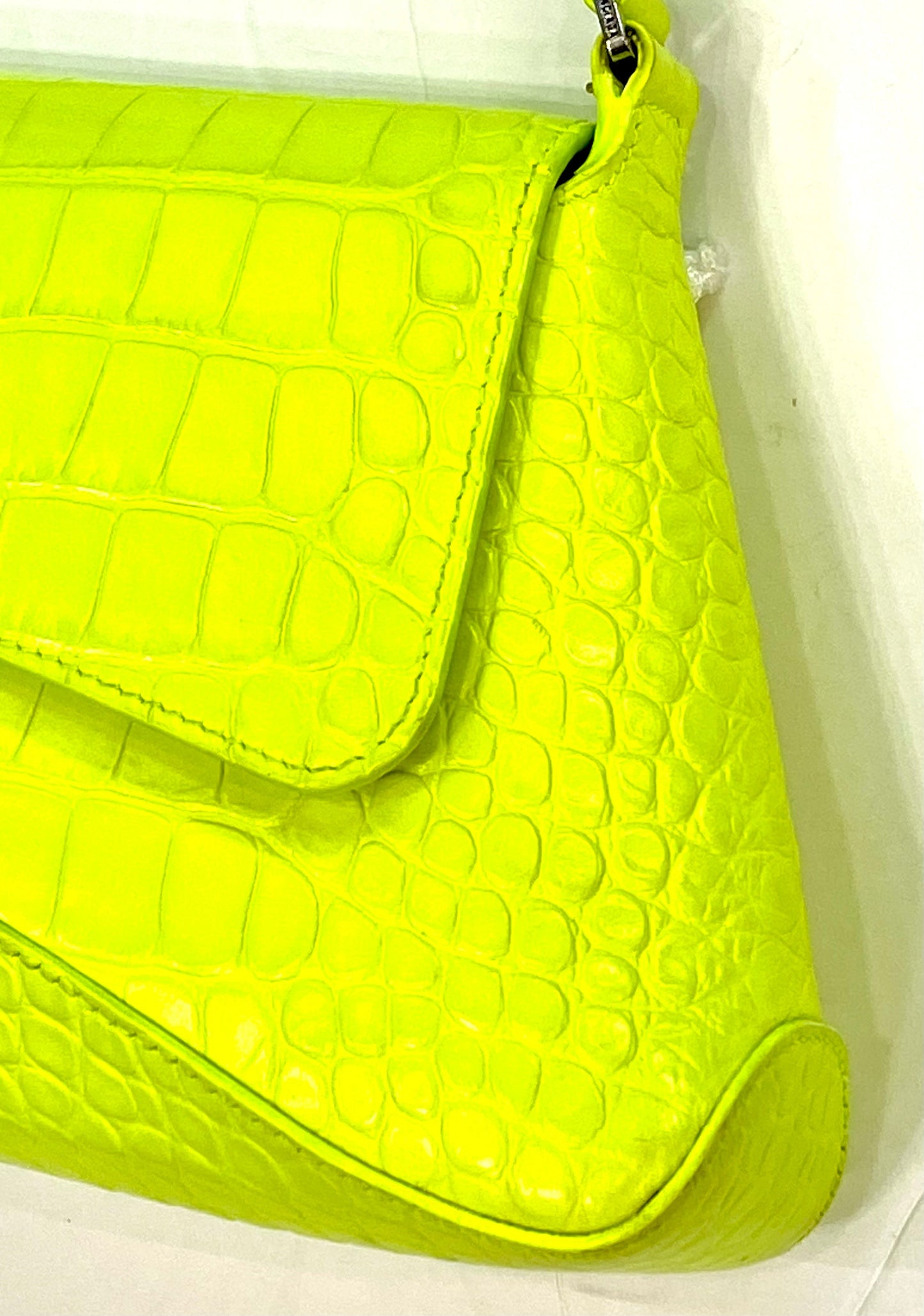 BALENCIAGA CROC EMBOSSED CALFSKIN MEDIUM XX FLAP BAG