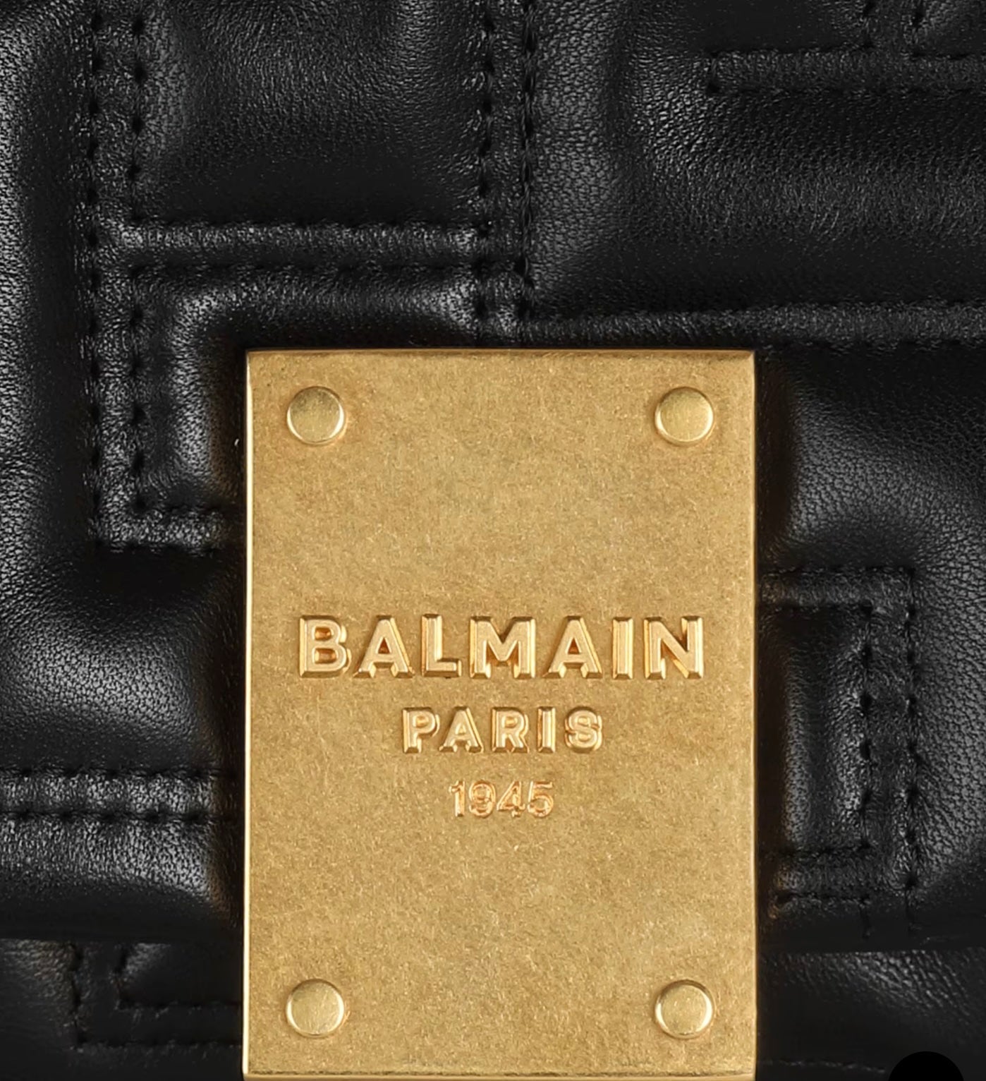 BALMAIN 1945 SOFT QUILTED LAMBSKIN LEATHER MINI SHOULDER BAG