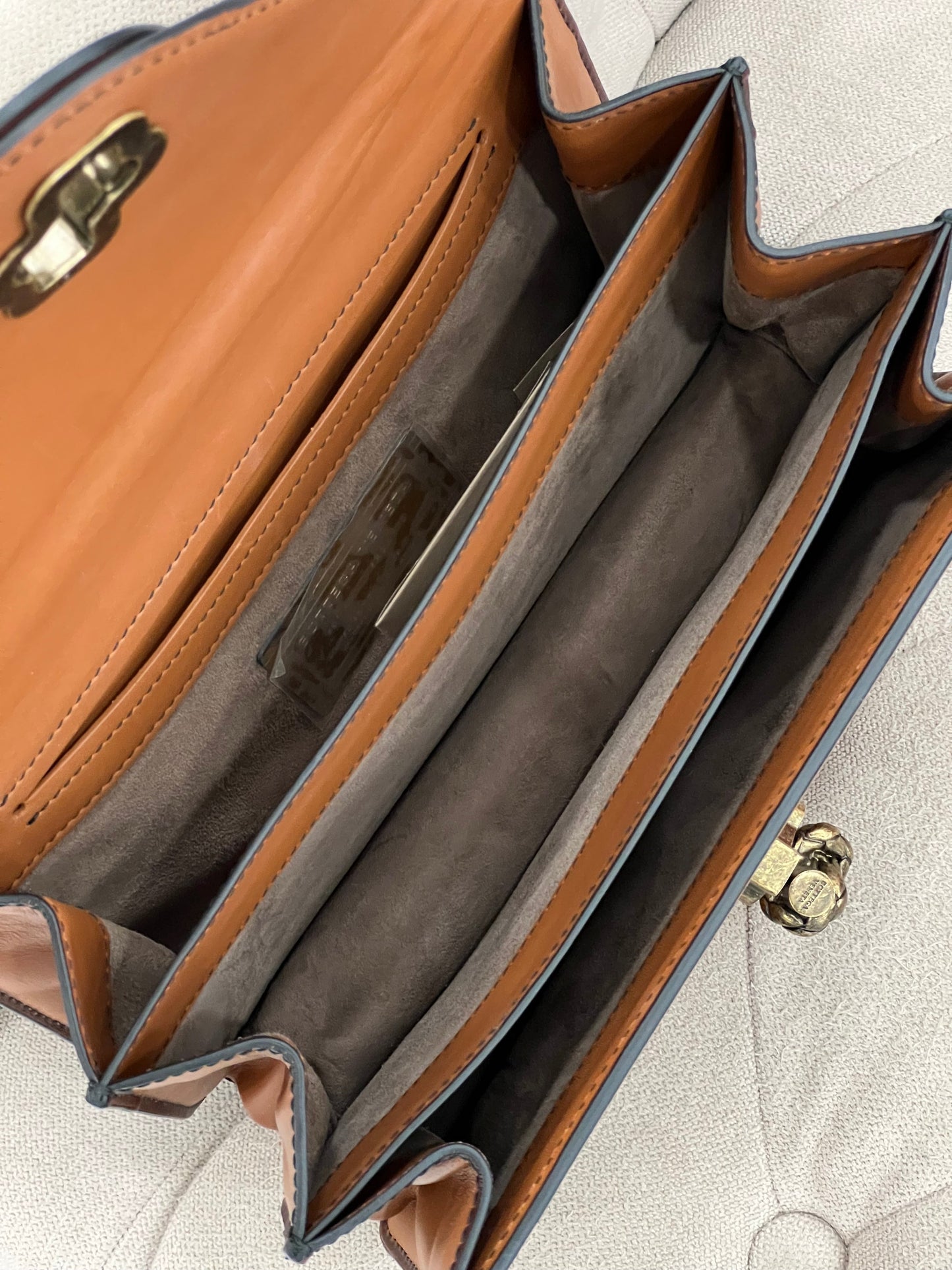 BOTTEGA VENETA CITY KNOT FRENCH CALFSKIN LEATHER BAG