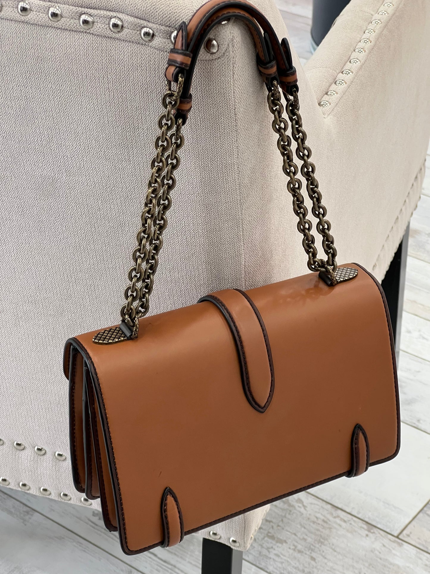 BOTTEGA VENETA CITY KNOT FRENCH CALFSKIN LEATHER BAG