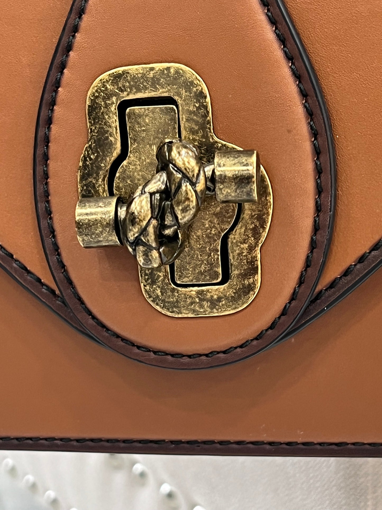 BOTTEGA VENETA CITY KNOT FRENCH CALFSKIN LEATHER BAG