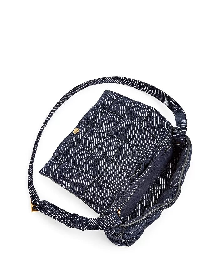 BOTTEGA VENETA DENIM INTRECCIATO PADDED CASSETTE BAG