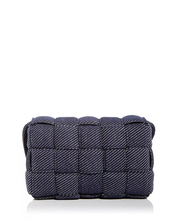 BOTTEGA VENETA DENIM INTRECCIATO PADDED CASSETTE BAG