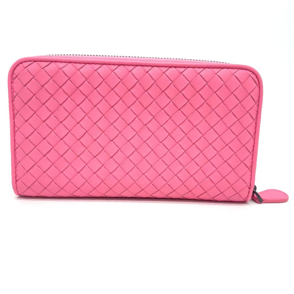 BOTTEGA VENETA INTRECCIATO LEATHER LONG ZIP WALLET