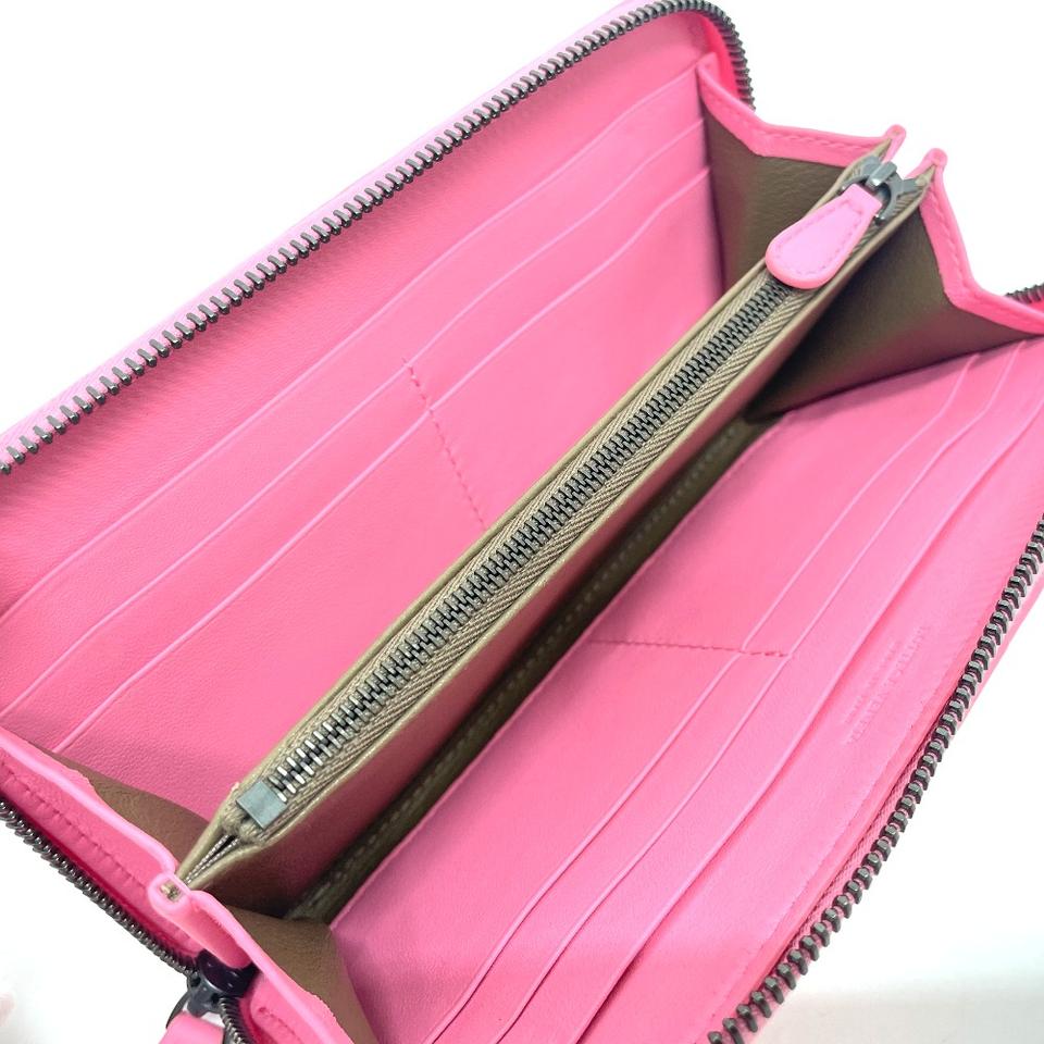 BOTTEGA VENETA INTRECCIATO LEATHER LONG ZIP WALLET