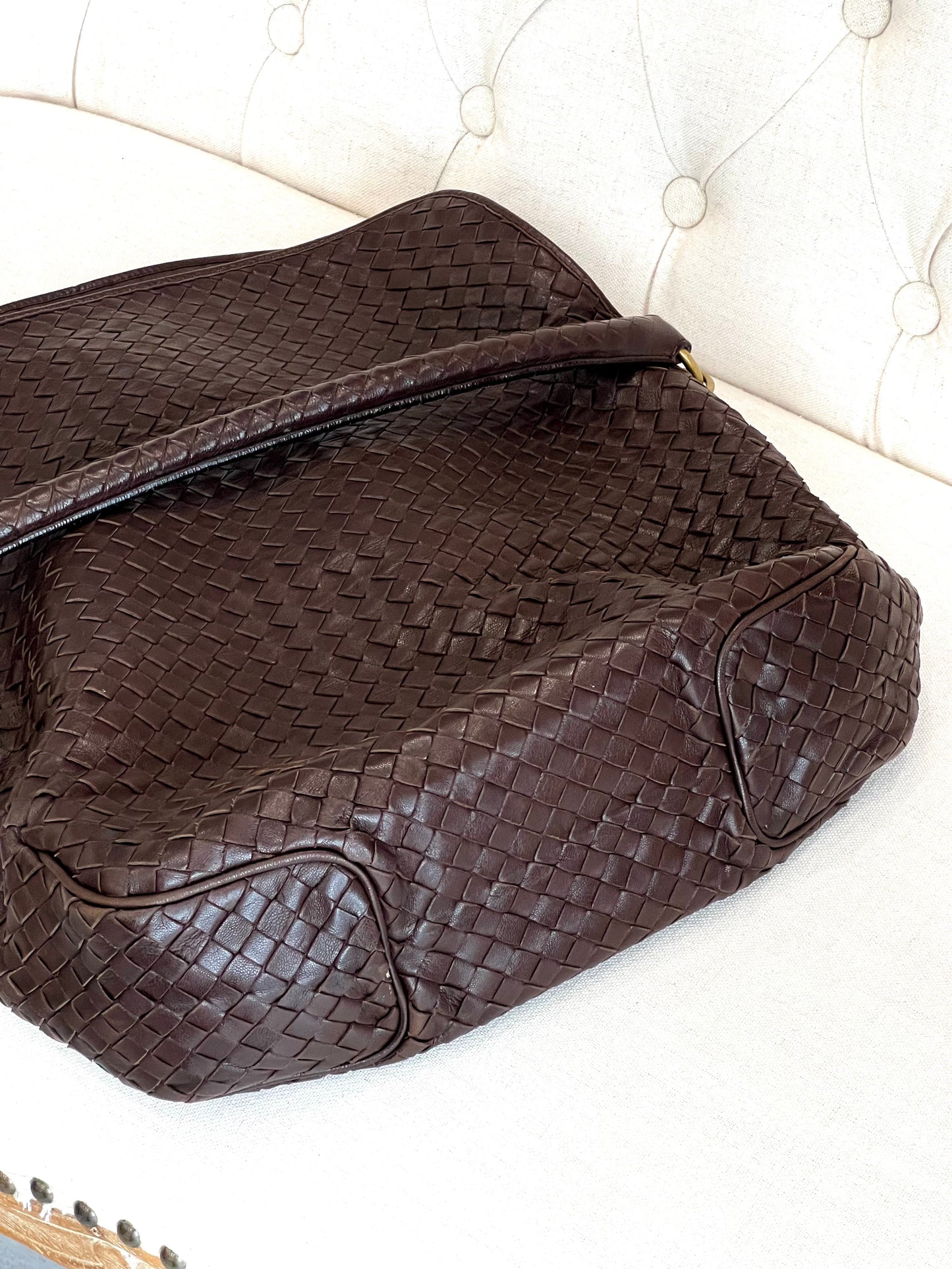 BOTTEGA VENETA INTRECCIATO NAPPA LEATHER SHOULDER BAG