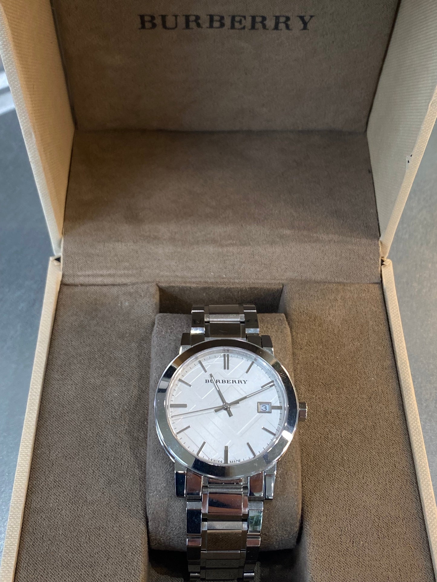 BURBERRY 38MM STAINLESS STEEL UNISEX WATCH