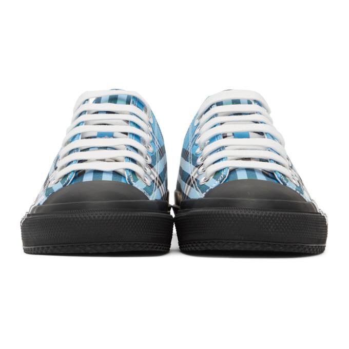 BURBERRY BLUE CHECK LARKHALL SNEAKERS