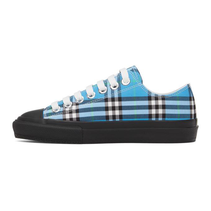 BURBERRY BLUE CHECK LARKHALL SNEAKERS