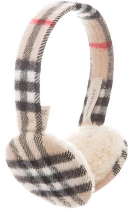 BURBERRY CASHMERE NOVA CHECK EARMUFFS