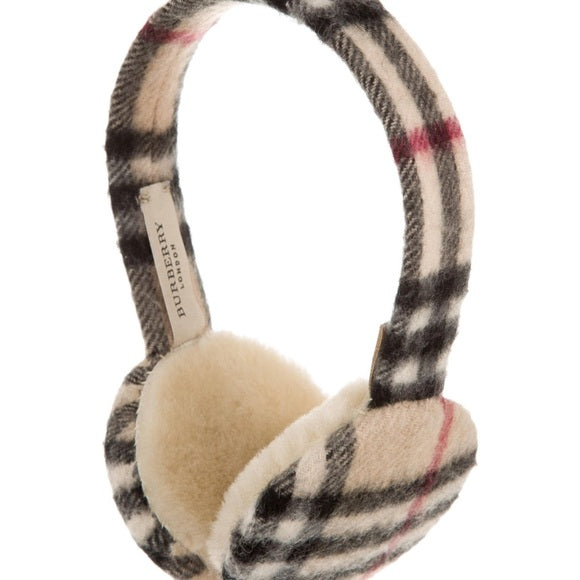 BURBERRY CASHMERE NOVA CHECK EARMUFFS