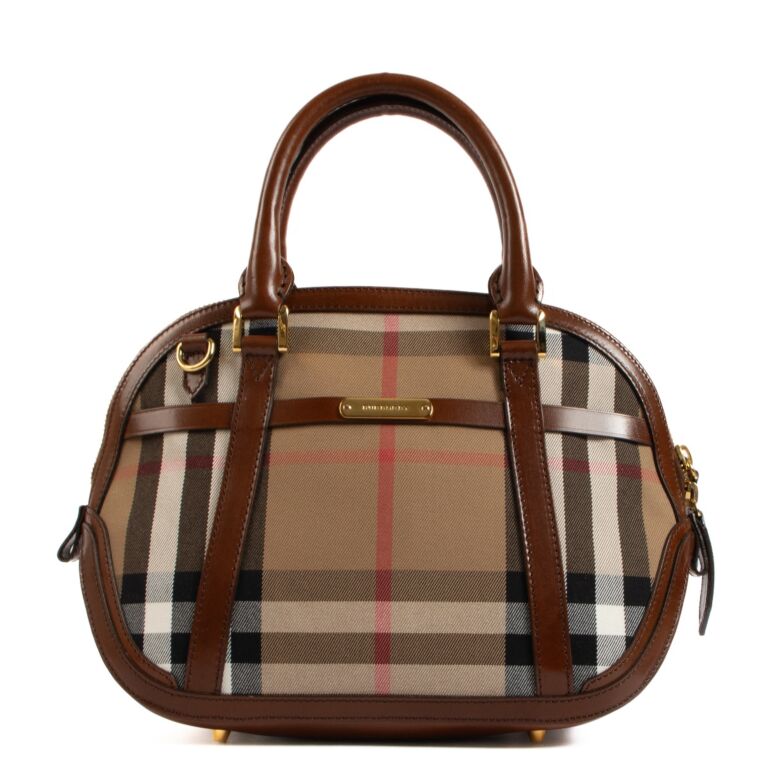 BURBERRY CHECK ORCHARD BOWLING BAG