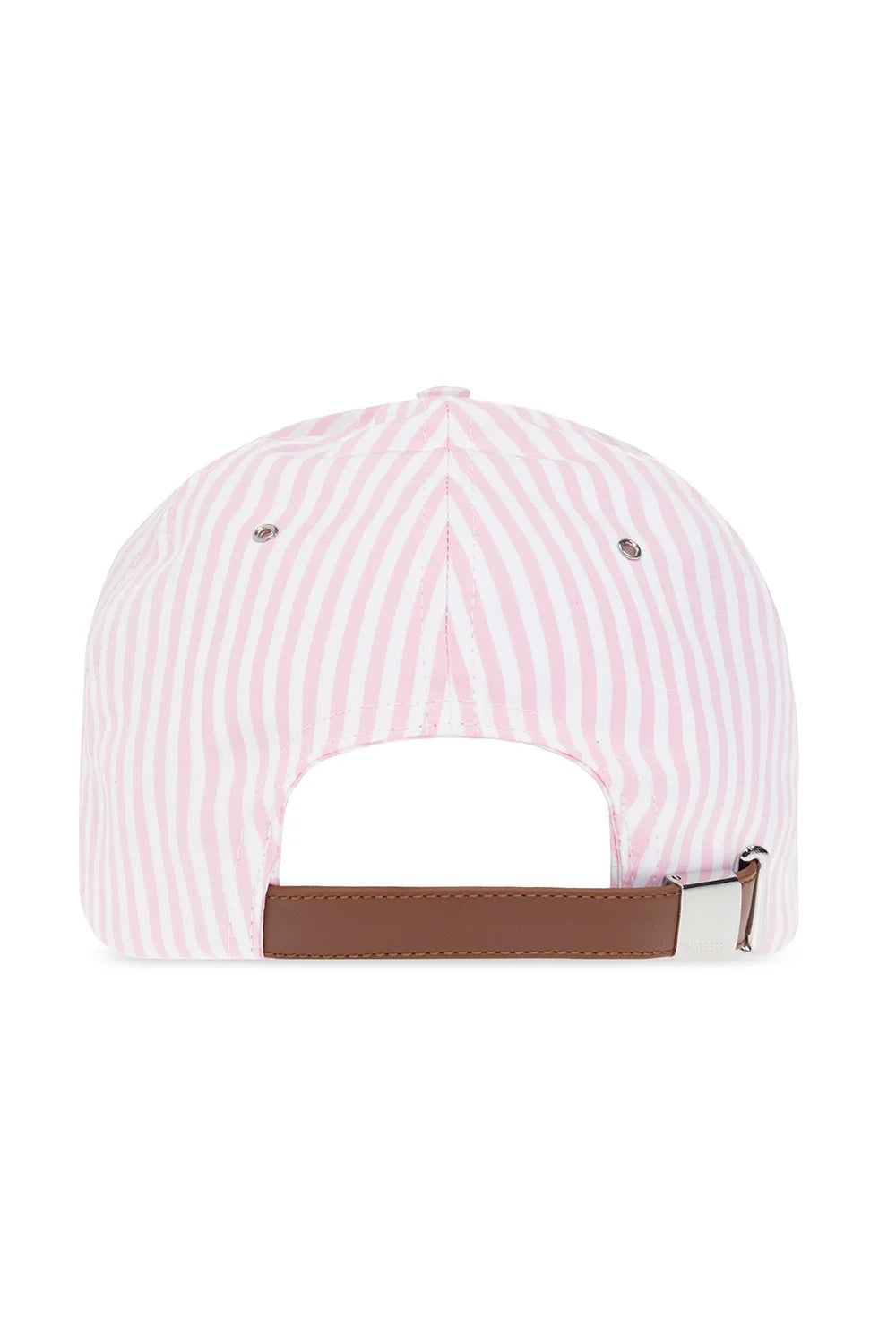 BURBERRY HORSEFERRY LOGO EMBROIDERED STRIPED BASEBALL CAP