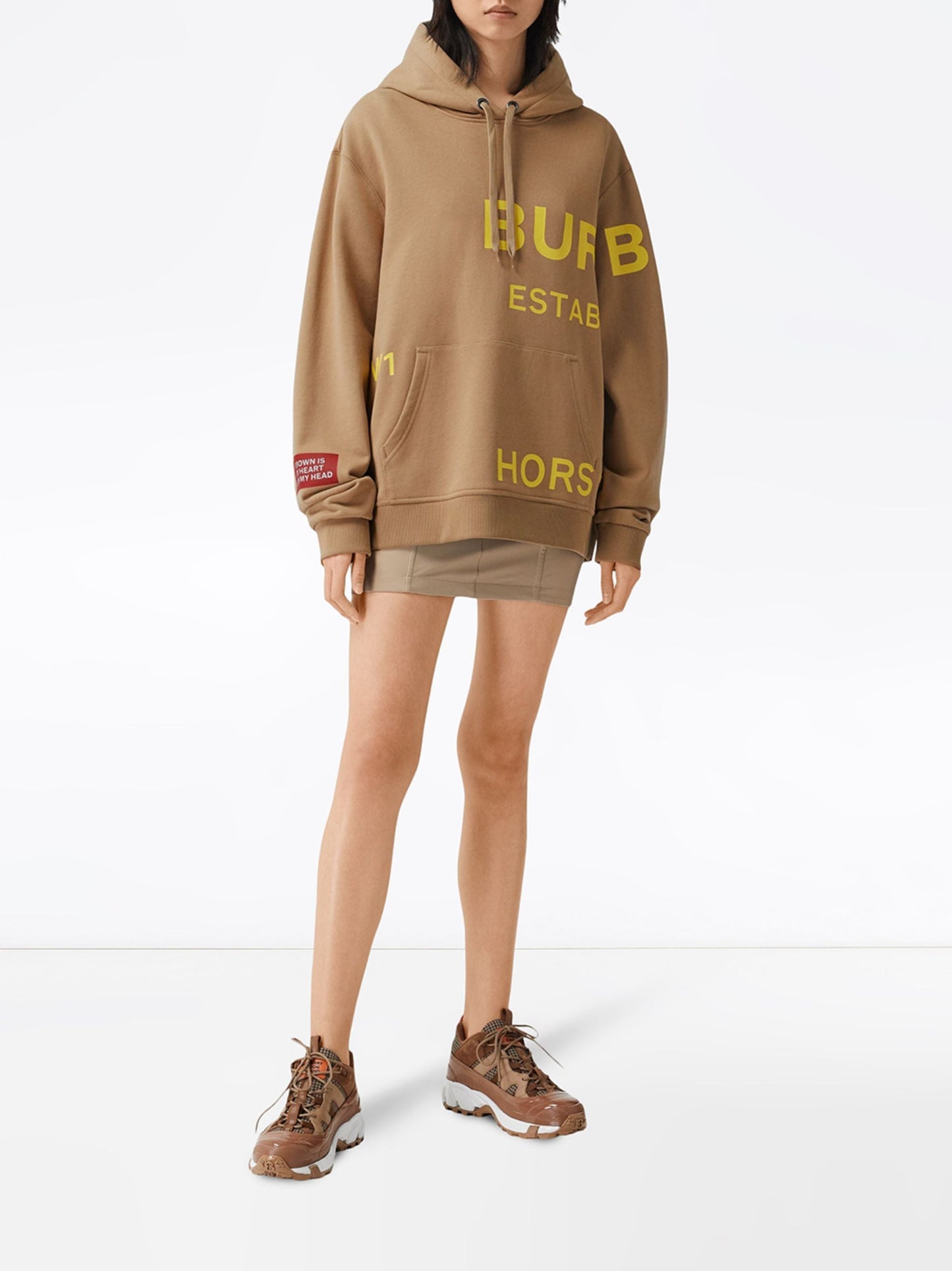 BURBERRY HORSEFERRY LOGO COTTON JERSEY HOODIE
