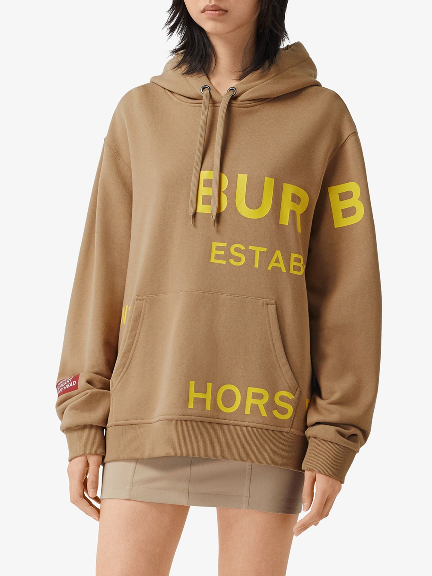 BURBERRY HORSEFERRY LOGO COTTON JERSEY HOODIE