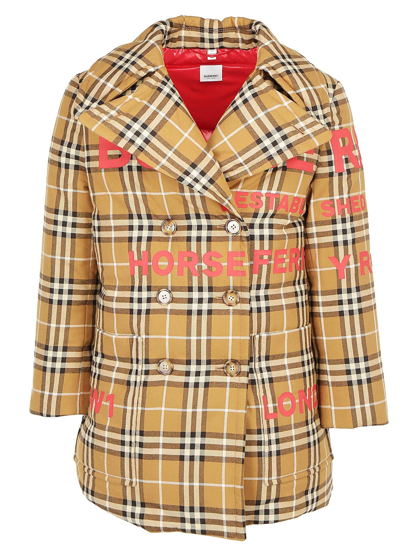Burberry Horseferry Print Vintage Check Down Coat