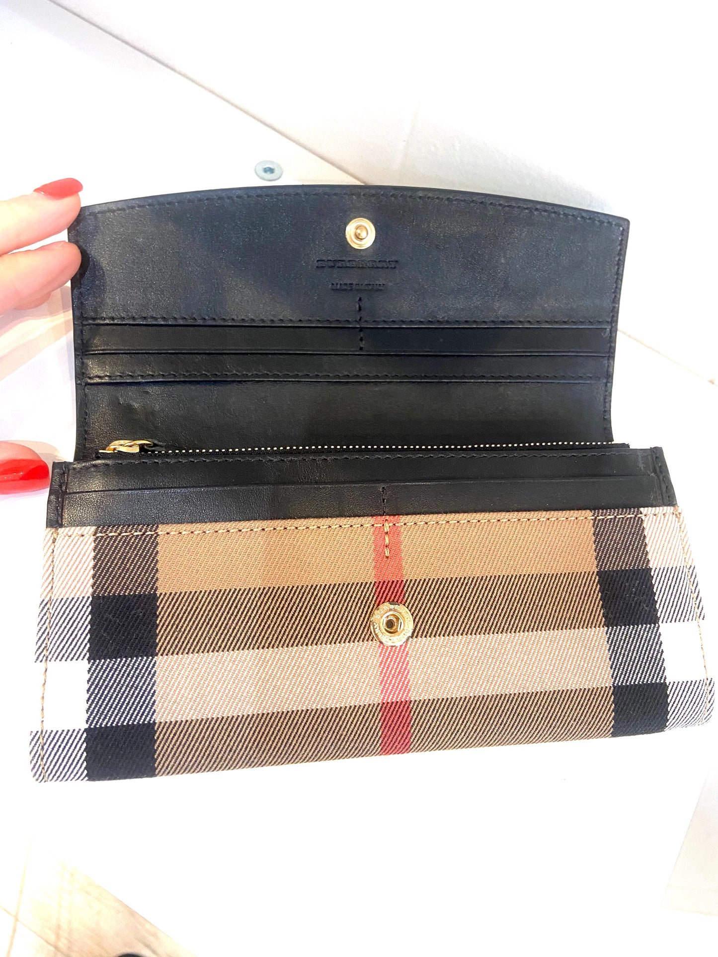 BURBERRY HOUSE CHECK CONTINENTAL WALLET