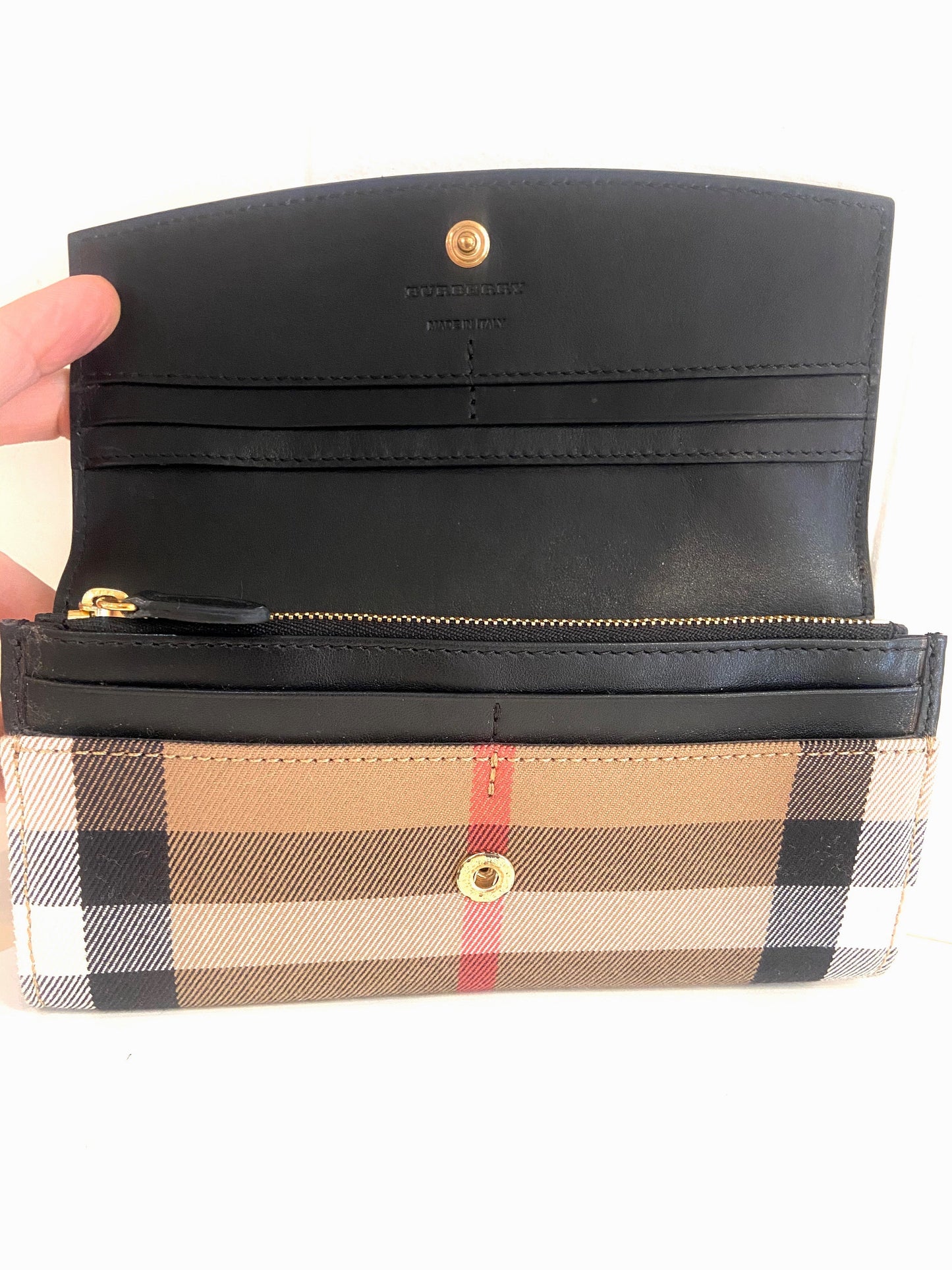 BURBERRY HOUSE CHECK CONTINENTAL WALLET