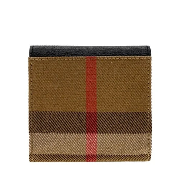 BURBERRY LILA VINTAGE CHECK TRI-FOLD COMPACT WALLET