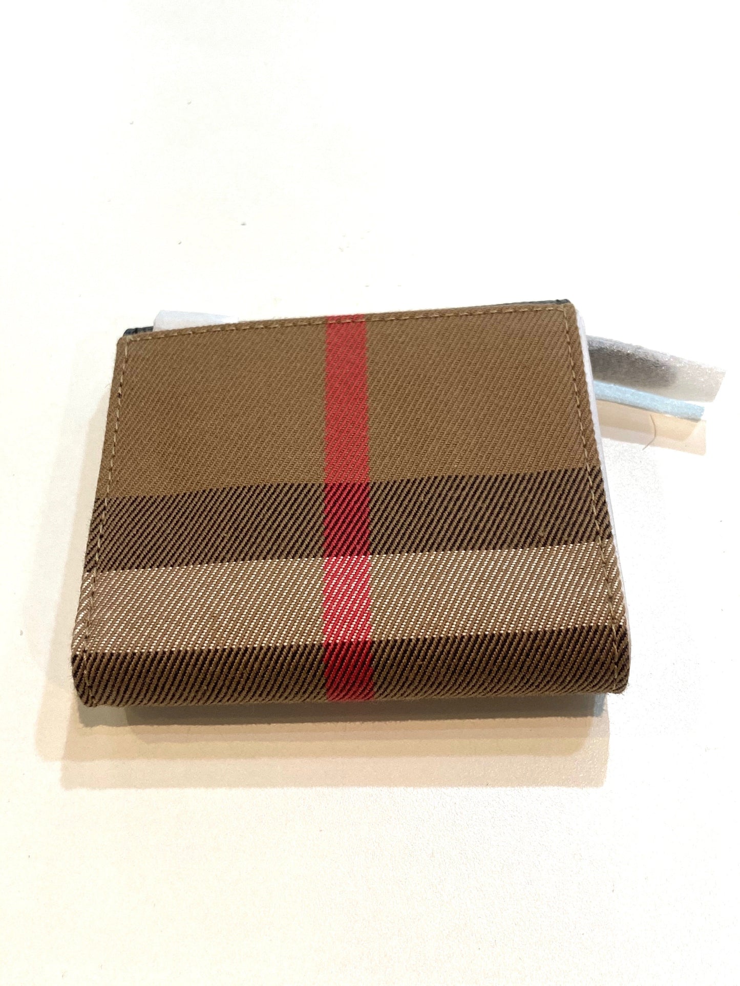 BURBERRY LILA VINTAGE CHECK TRI-FOLD COMPACT WALLET