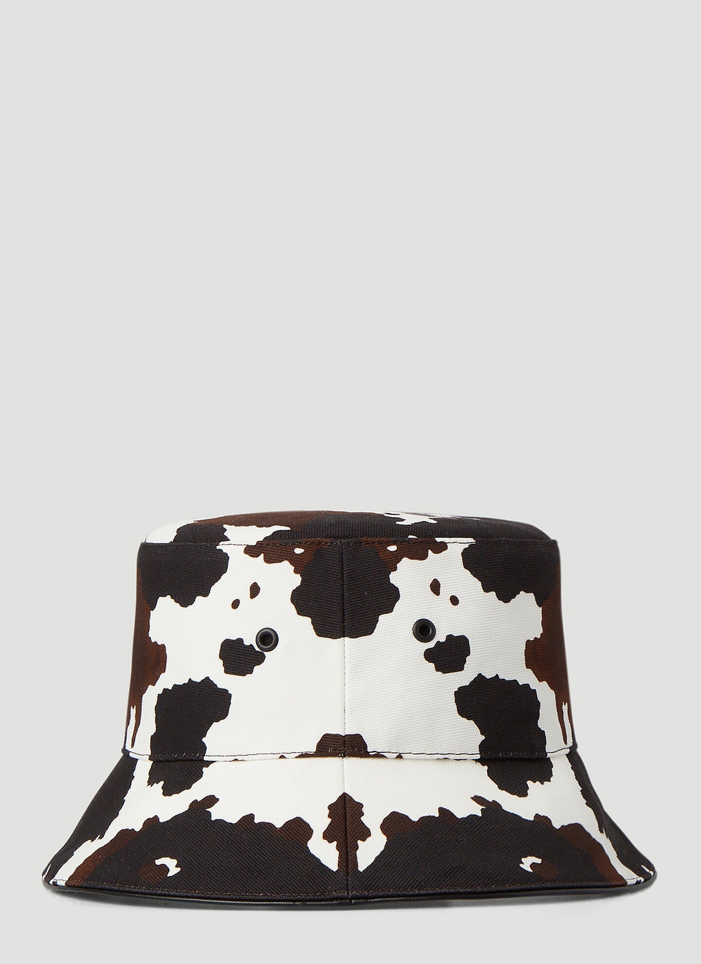 BURBERRY LOGO PATCH COW PRINT BUCKET HAT