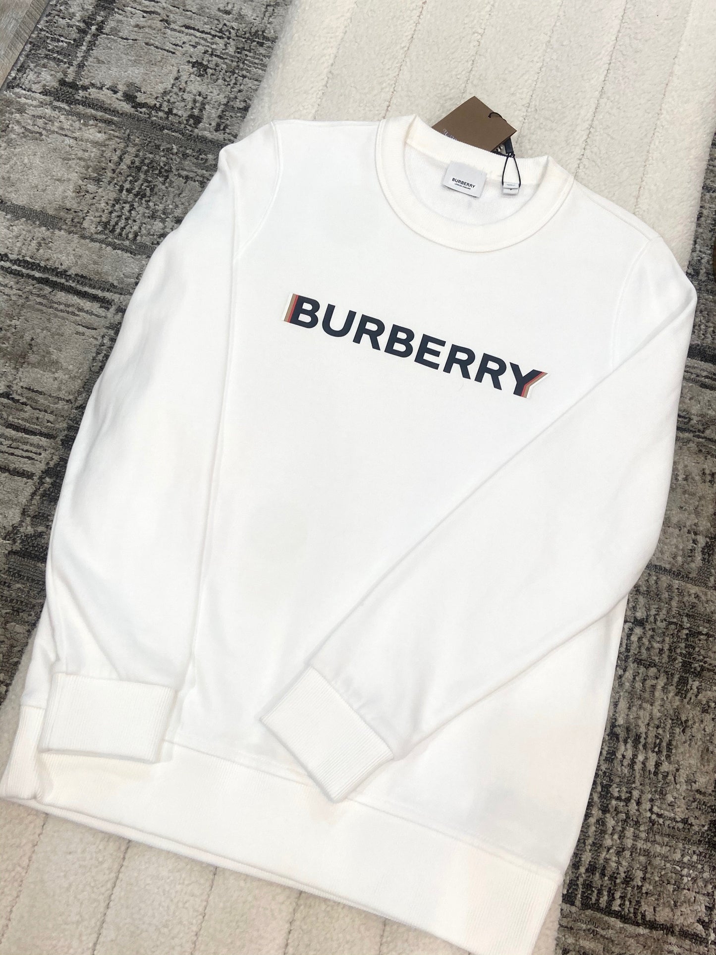 BURBERRY CREW NECK LOGO SWEATSHIRT