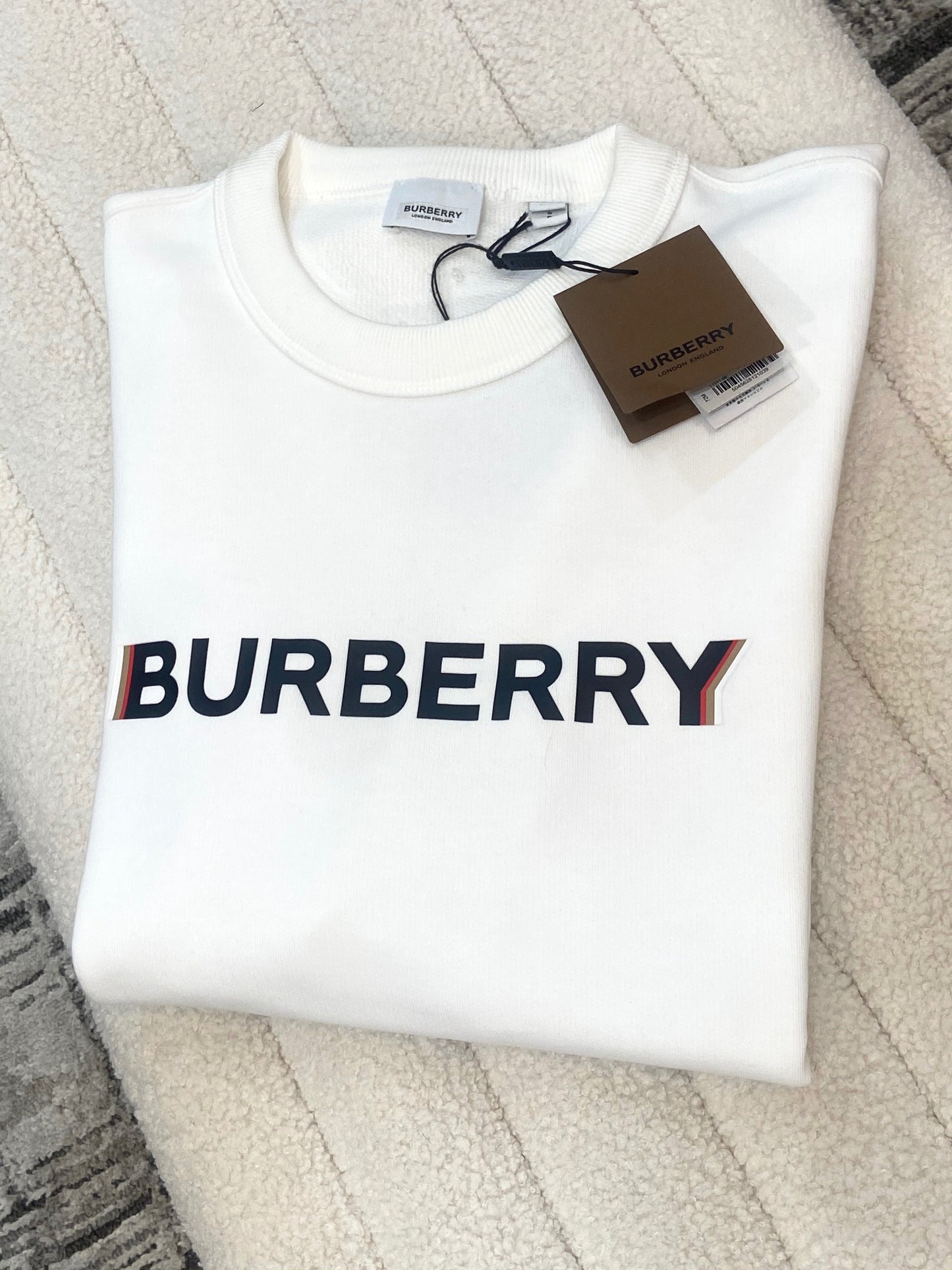 BURBERRY CREW NECK LOGO SWEATSHIRT