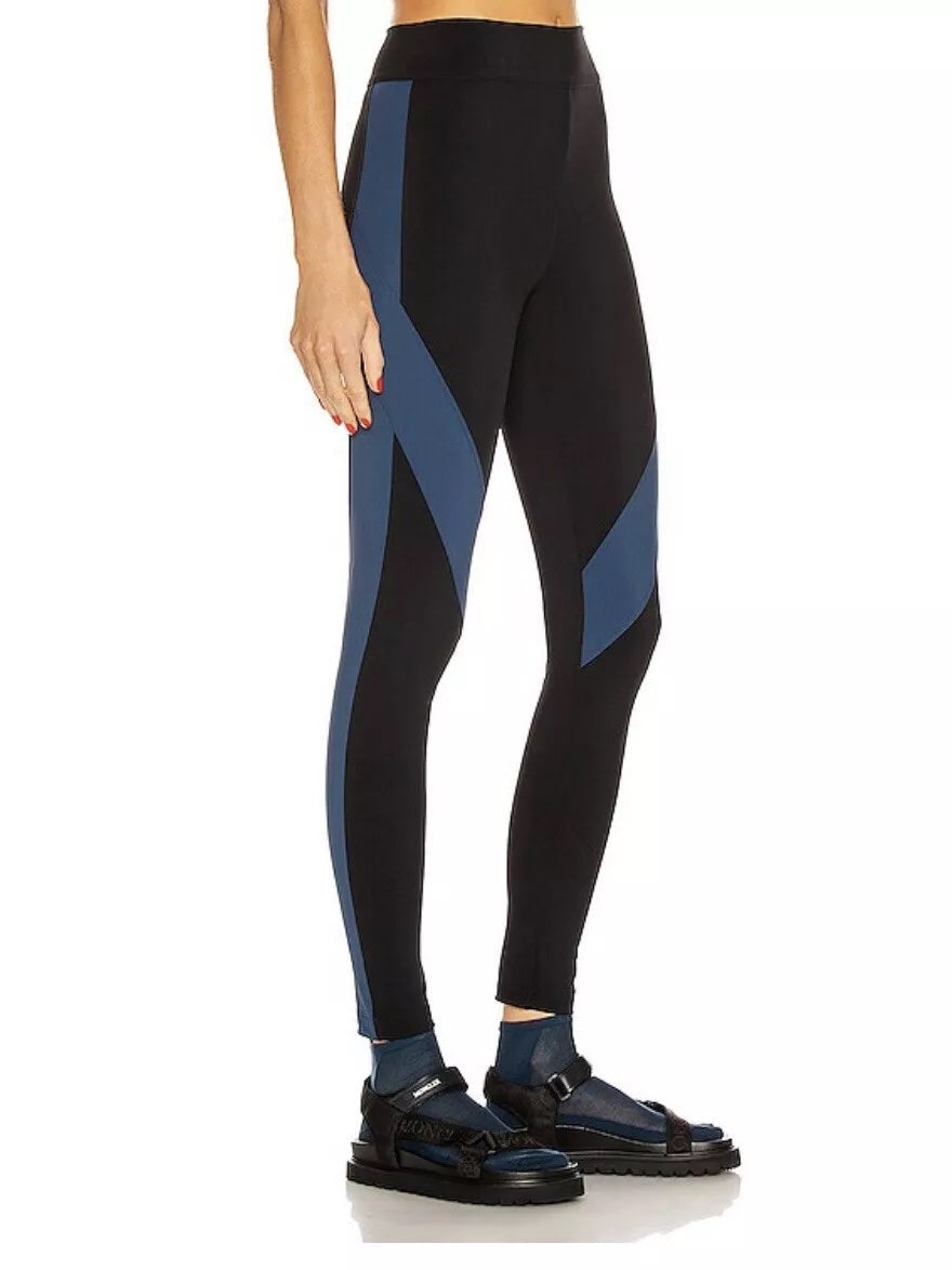 BURBERRY MADDEN ATHLETIC BLACK & BLUE LEGGINGS