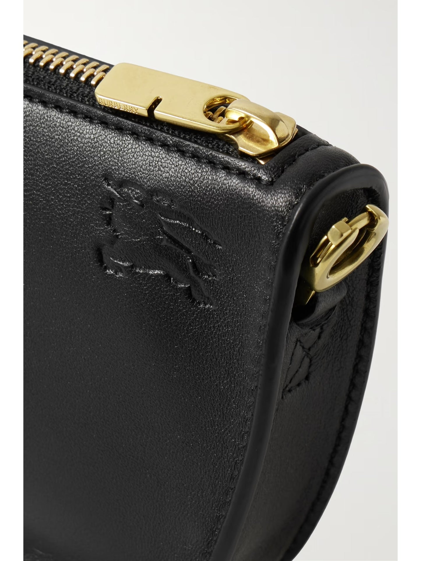 BURBERRY MICRO SHIELD LAMBSKIN LEATHER SHOULDER BAG