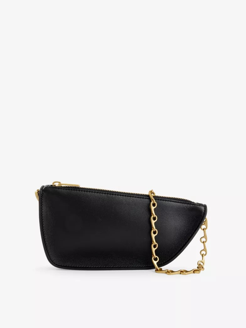 BURBERRY MICRO SHIELD LAMBSKIN LEATHER SHOULDER BAG