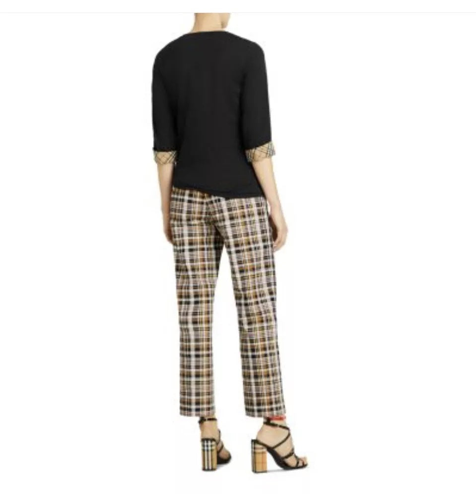 BURBERRY BRIT NOVA CHECK 3/4 SLEEVE SHIRT