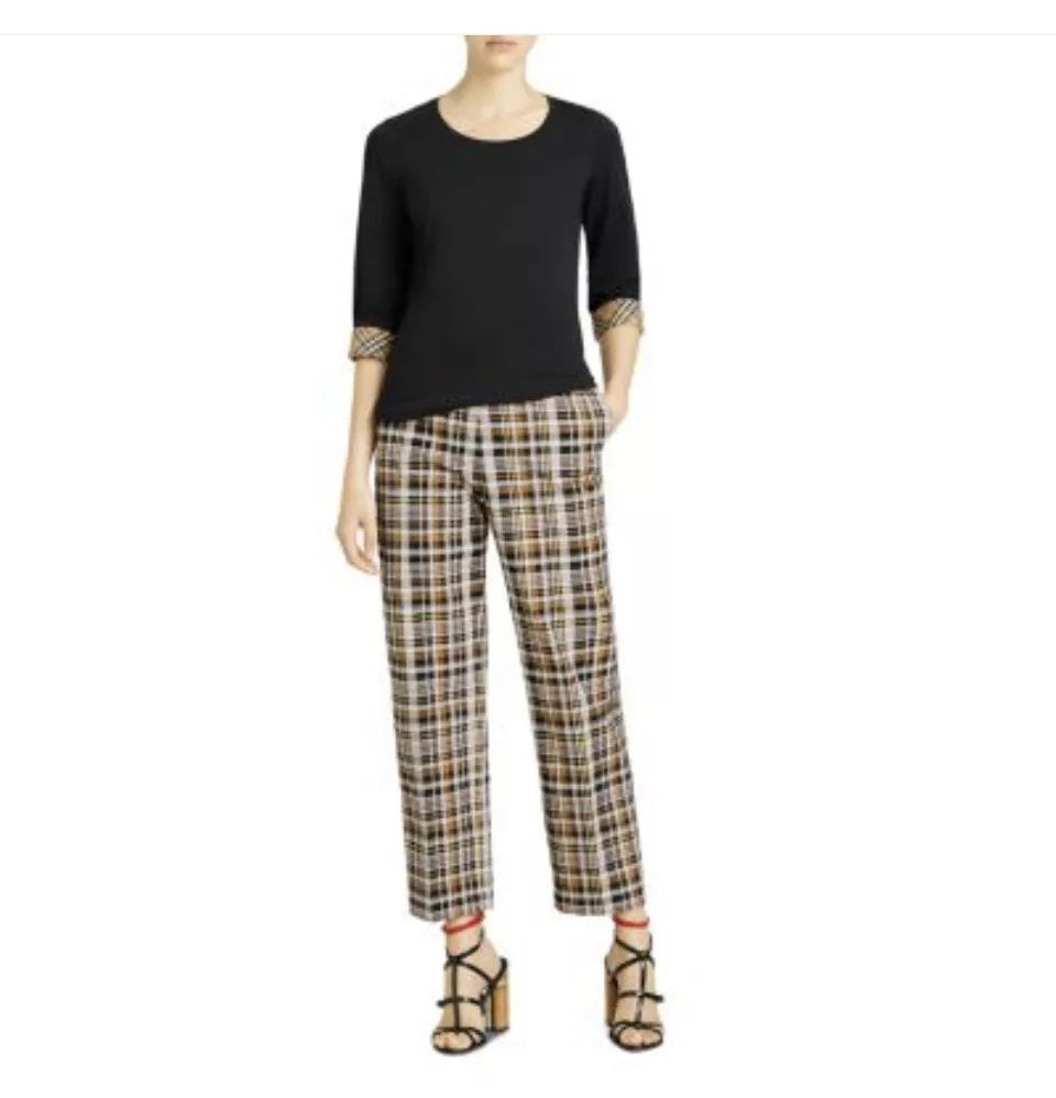 BURBERRY BRIT NOVA CHECK 3/4 SLEEVE SHIRT