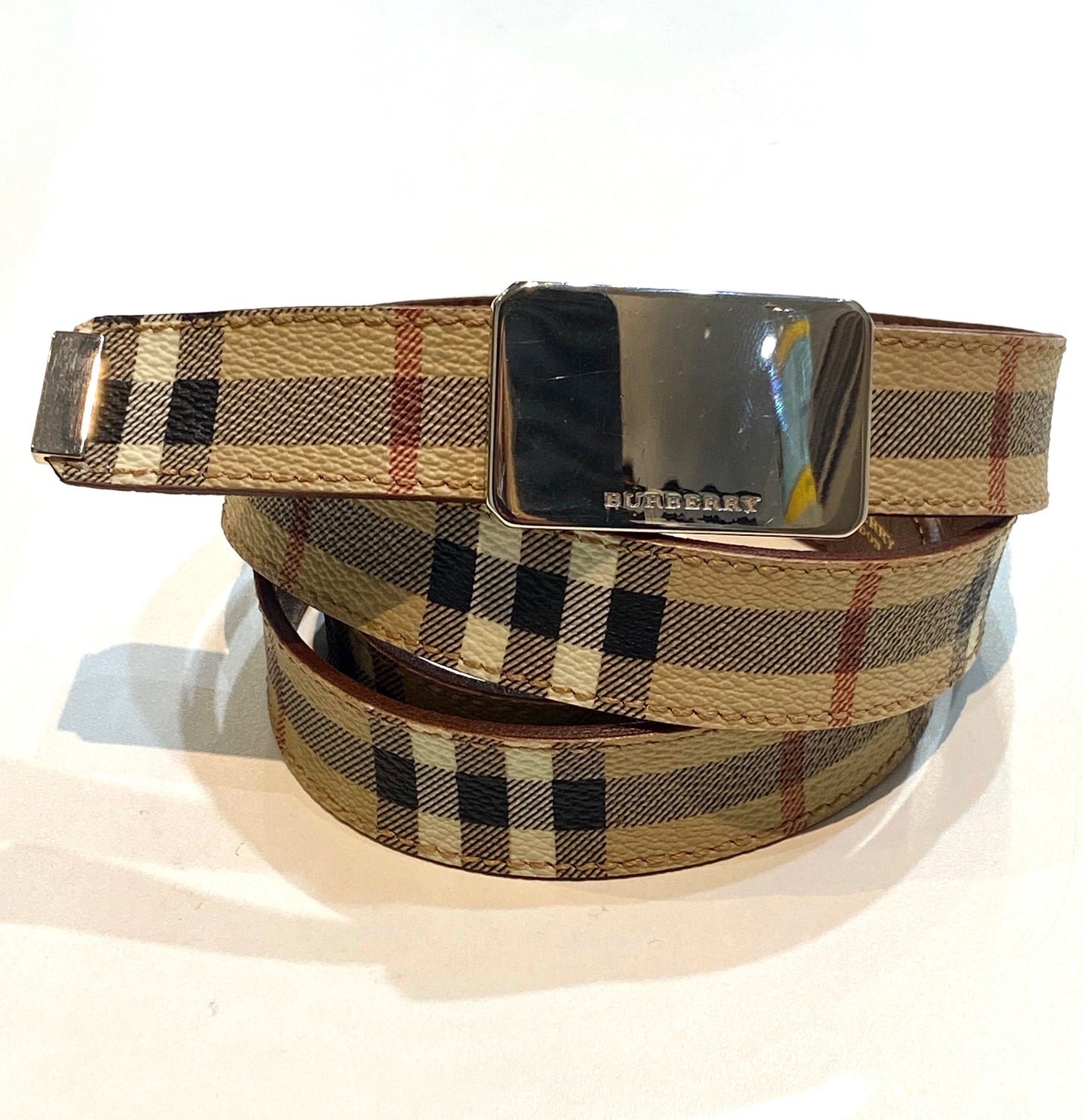 BURBERRY NOVA CHECK REVERSIBLE BELT